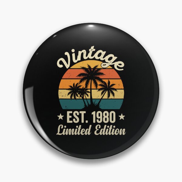 Aperçu de l'œuvre Édition limitée Vintage Est. 1980 - Anniversaire pour hommes et femmes nés en 1980 créée et vendue par PopStars1993.