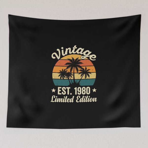 Item preview, Vintage Est. 1980 Limited Edition Birthday For Men Women Born 1980 designed and sold by PopStars1993.