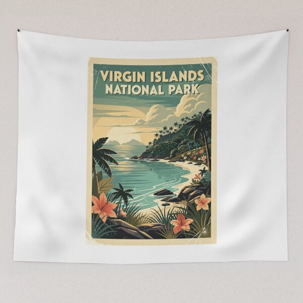 Item preview, Virgin Islands National Park Vintage Travel Art designed and sold by Teelogic.