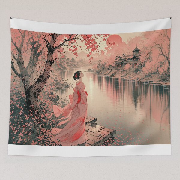 Item preview, Riverside Reverie: Crimson Twilight designed and sold by R Zen Creation.