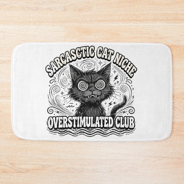 Item preview, Sarcastic Cat Niche Overstimulated Club Shirt | Funny Black Cat | Overstimulated Shirt | Sarcastic Cat Mom designed and sold by StyxIND.