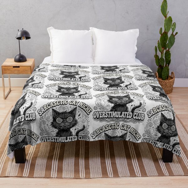Item preview, Sarcastic Cat Niche Overstimulated Club Shirt | Funny Black Cat | Overstimulated Shirt | Sarcastic Cat Mom designed and sold by StyxIND.