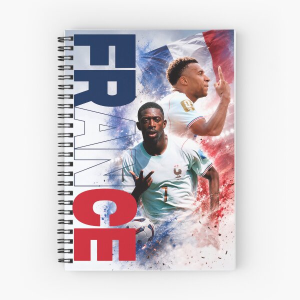 Aperçu de l'œuvre France Football - Affiche de l'équipe nationale Mbappé et Dembélé créée et vendue par trekxtherex.