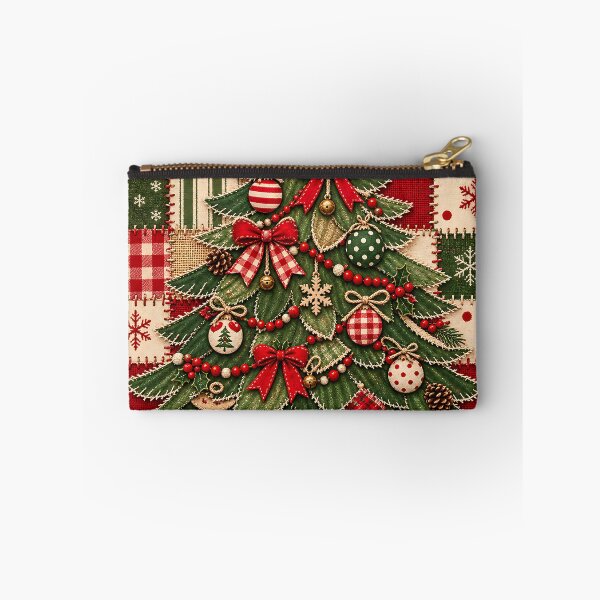 Item preview, Rustic Patchwork Quilt Christmas Tree Holiday Art    designed and sold by DesignArtist.ia.