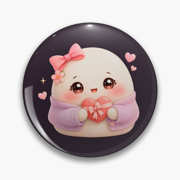 Item preview, Cute Kawaii Valentine Mochi with Heart designed and sold by ImagenFusionP.