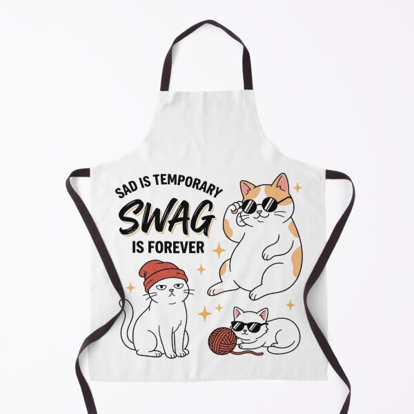 Item preview, Sad Is Temporary Swag Is Forever Cool Cats Sunglasses Streetwear Meme Illustration designed and sold by raedattia.