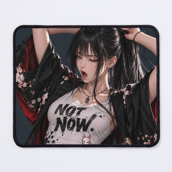 Item preview, Not Now – Modern Samurai Streetwear Girl designed and sold by Neo Edo Studio.