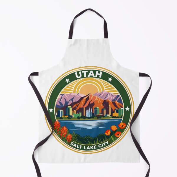 Item preview, Retro Salt Lake City Utah Travel Badge Vector Art designed and sold by GabeMountainArt.