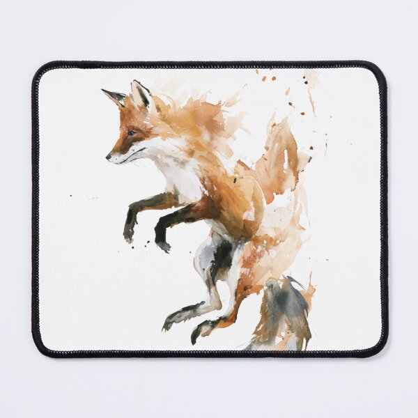 Item preview, Watercolor Leaping Fox designed and sold by VelvetMeadow.