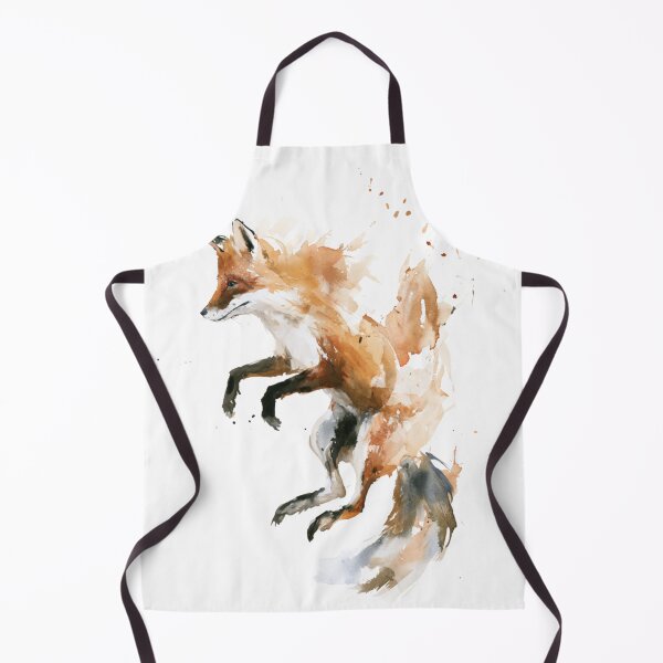 Item preview, Watercolor Leaping Fox designed and sold by VelvetMeadow.