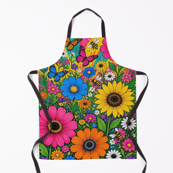 Item preview, Vibrant Pop Folk Art Flower Meadow Wall Art designed and sold by Nexus Space.