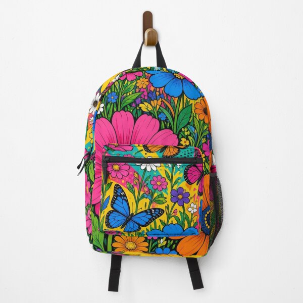 Item preview, Vibrant Pop Folk Art Flower Meadow Wall Art designed and sold by Nexus Space.