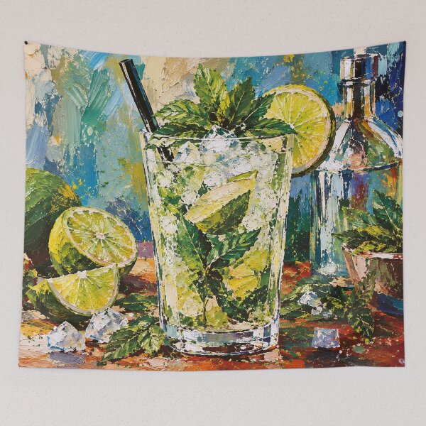 Item preview, Mojito Painting – Tropical Cocktail & Cuban Vibes designed and sold by GalleryKauffeld.