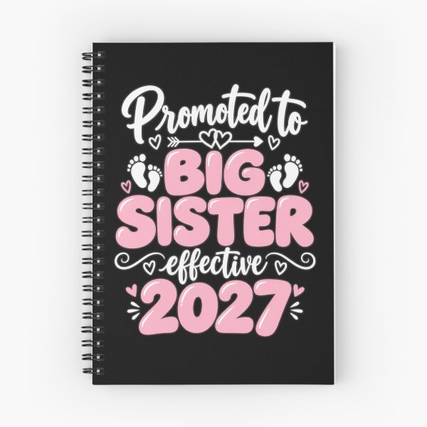 Item preview, Promoted to Big Sister Effective 2027 Future Big Sister 2027 T-Shirt – Big Sister Gift, Pregnancy Announcement Graphic Tee designed and sold by Trendably.