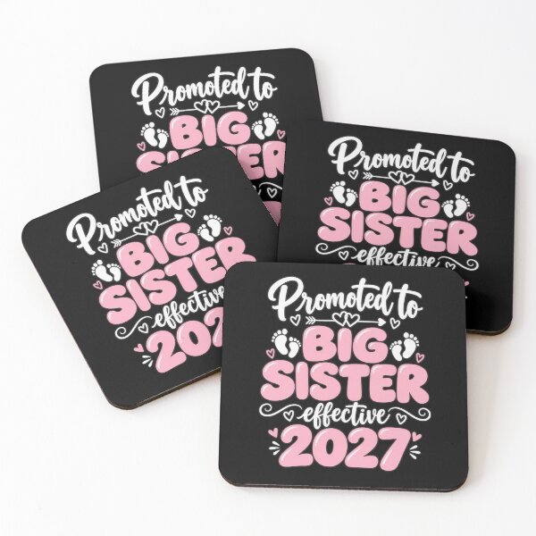 Item preview, Promoted to Big Sister Effective 2027 Future Big Sister 2027 T-Shirt – Big Sister Gift, Pregnancy Announcement Graphic Tee designed and sold by Trendably.