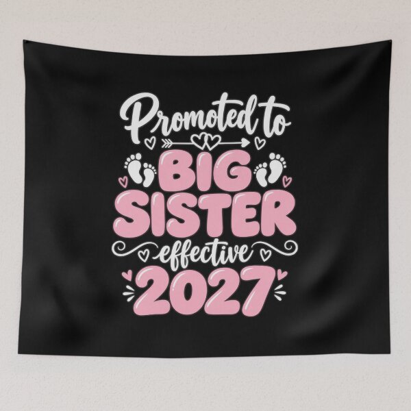 Item preview, Promoted to Big Sister Effective 2027 Future Big Sister 2027 T-Shirt – Big Sister Gift, Pregnancy Announcement Graphic Tee designed and sold by Trendably.