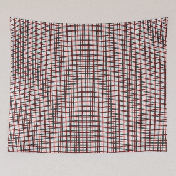 Item preview, Retro Dark Teal and Deep Red Windowpane Gingham Grid |  Preppy Minimalist Christmas Red and Teal Plaid Pattern | Vintage Tartan Grid Aesthetic in Deep Red and Dark Teal designed and sold by VivaFy.
