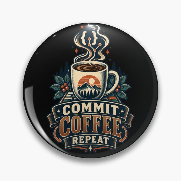 Artikelvorschau, Commit Coffee Repeat Developer Shirt entworfen und verkauft von TeeEnigmaa.