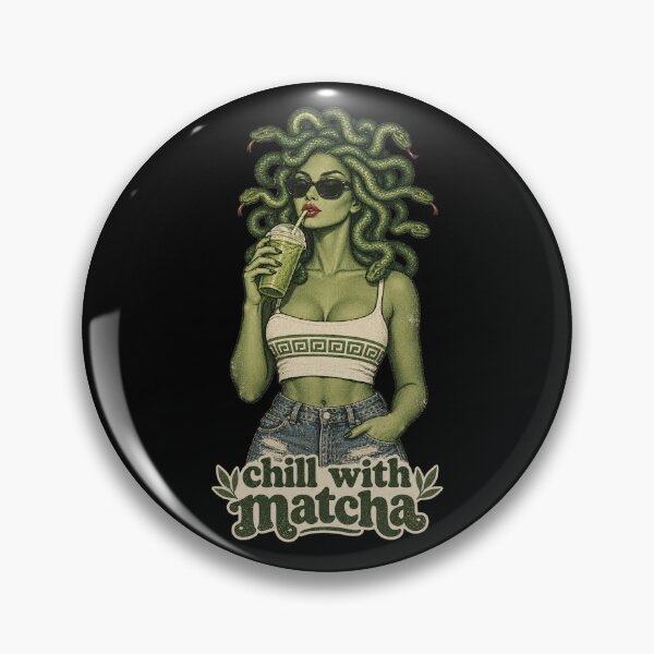 Item preview, Chill With Matcha Funny Medusa Vintage Aesthetic Gift designed and sold by Artycom.