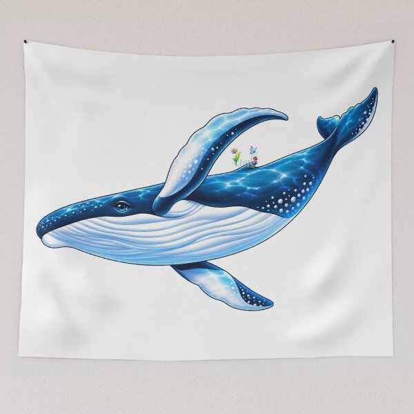 Item preview, Namaloue Blue Ocean Whale designed and sold by cheznamaloue.