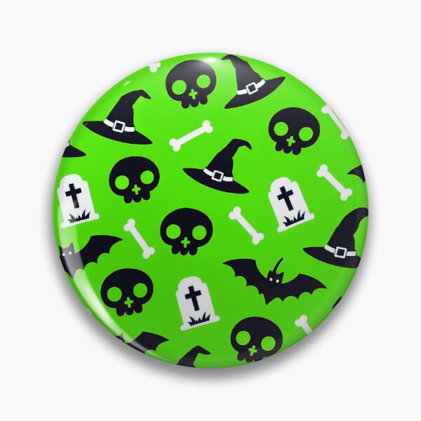 Item preview, Spooky Halloween Skull, Witch Hat & Bat Pattern designed and sold by IMuDesigner.