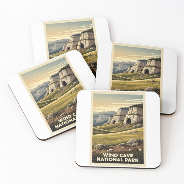 Item preview, Wind Cave National Park Vintage Travel Art designed and sold by Teelogic.