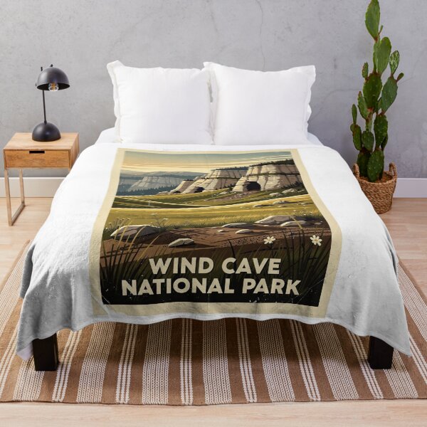 Item preview, Wind Cave National Park Vintage Travel Art designed and sold by Teelogic.