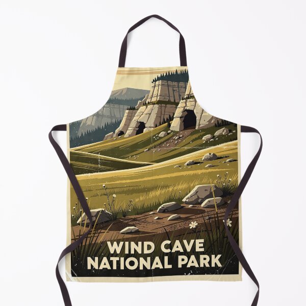 Item preview, Wind Cave National Park Vintage Travel Art designed and sold by Teelogic.