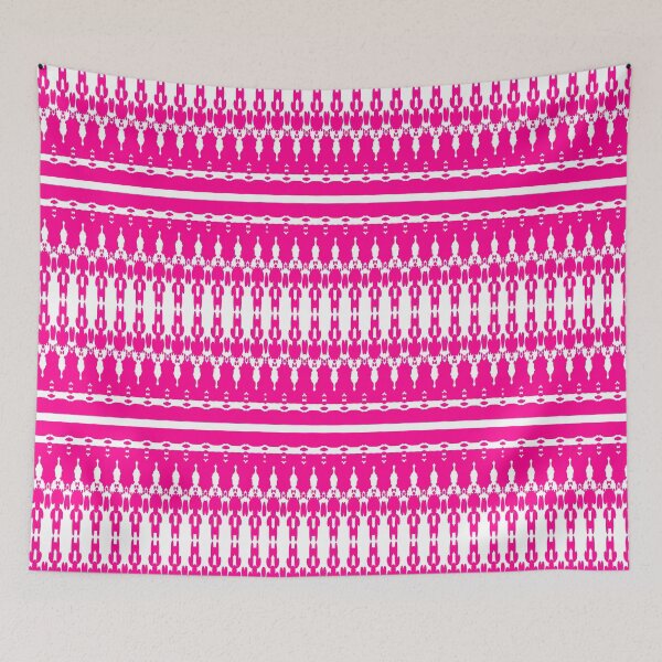 Item preview, Hot Pink Ikat Tribal Repeat Pattern designed and sold by MigWhimsy.