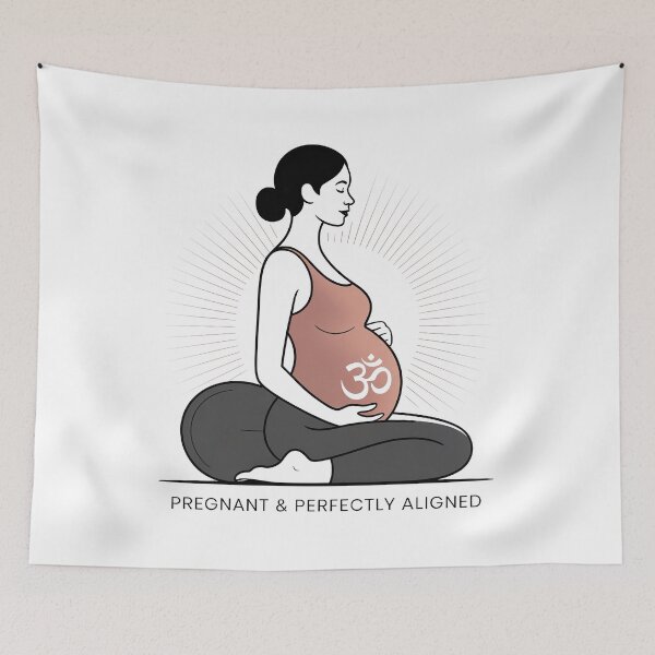 Item preview, Pregnant And Perfectly Aligned Sunburst Om designed and sold by 108stillness.