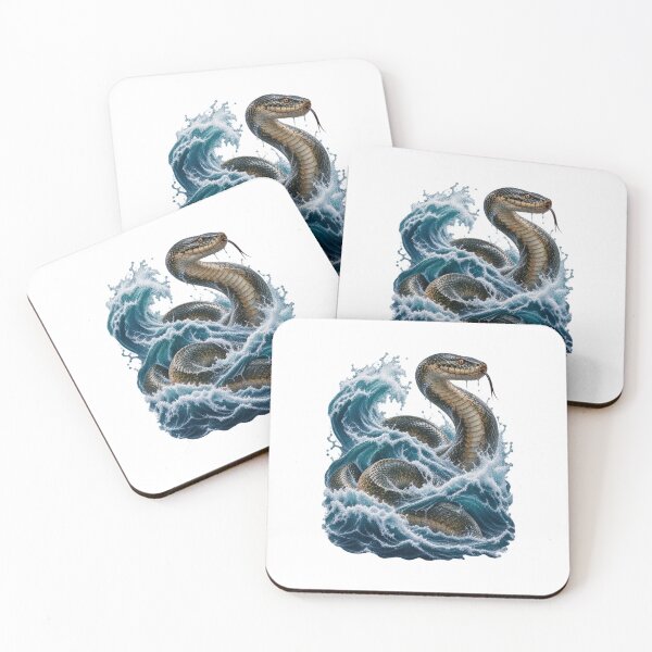 Item preview, Ocean Holding a Giant Snake – Surreal Nature Ocean and Snake Artwork designed and sold by Prince Tripathi .