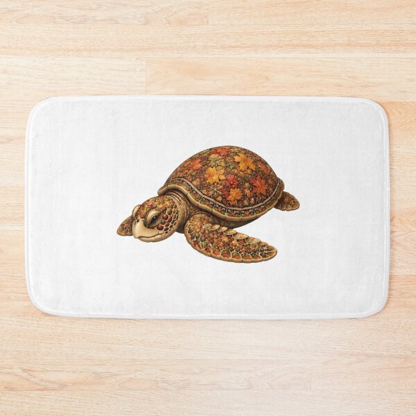 Item preview, Autumn Turtle | Cozy Fall Leaves Sea Turtle | Ocean Autumn Collection designed and sold by Zaru Art Studio.