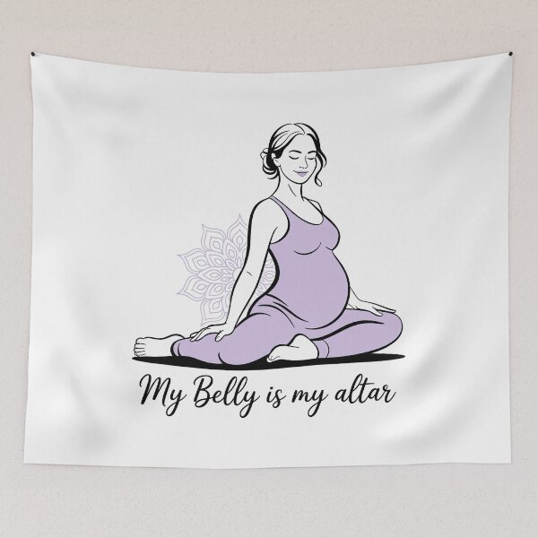 Item preview, My Belly Is My Altar Lavender Mandala Halo designed and sold by 108stillness.