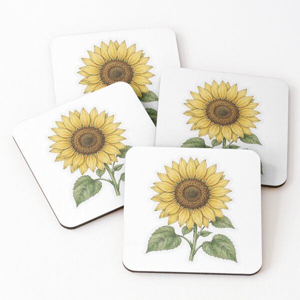 Item preview, Single Sunflower | Vintage Botanical Sunflower Illustration | Cottagecore Summer Sticker designed and sold by FineLineBotanical .