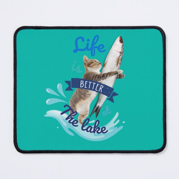 Item preview, Life Is Better at the Lake With a Kitten designed and sold by KittenCountry.