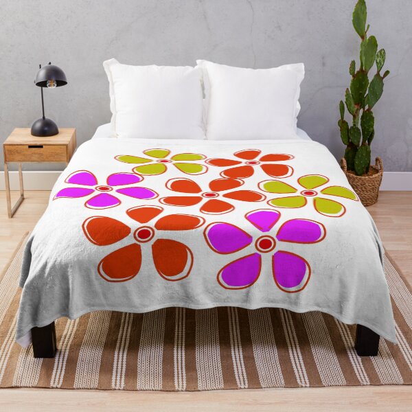 Item preview, Vibrant Retro Colorful Floral Cluster Vector Illustration designed and sold by Carftora786.