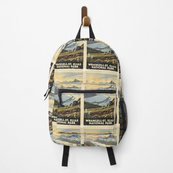 Item preview, Wrangell-St. Elias National Park Vintage Travel Art designed and sold by Teelogic.