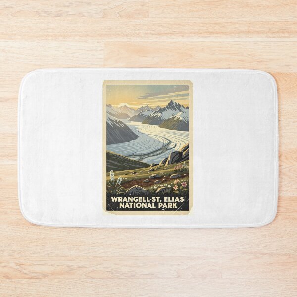 Item preview, Wrangell-St. Elias National Park Vintage Travel Art designed and sold by Teelogic.