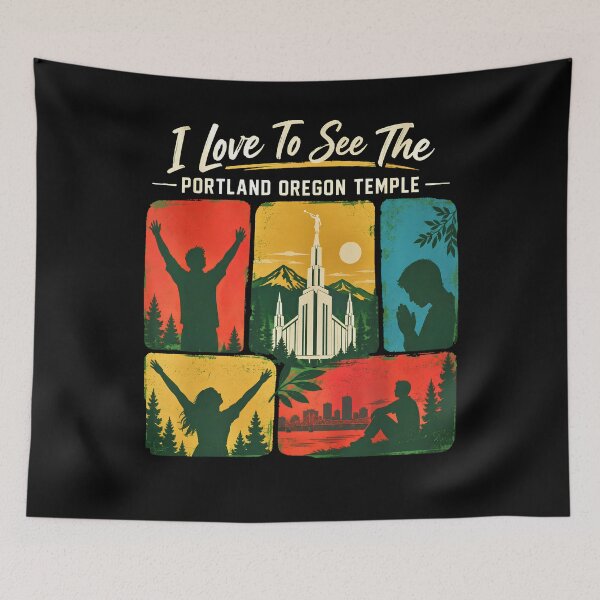 Item preview, Portland Dragon Temple Travel Poster Vintage Japanese Inspired City Landmark designed and sold by THREE LITTLE BEANS.