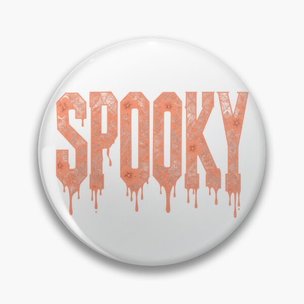 Item preview, Spooky Floral Lace Slime Dripping Orange Halloween Typography Art    designed and sold by DesignArtist.ia.