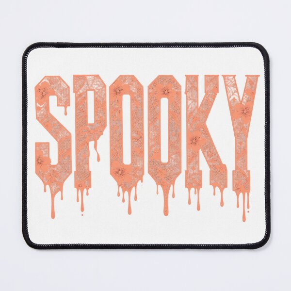 Item preview, Spooky Floral Lace Slime Dripping Orange Halloween Typography Art designed and sold by DesignArtist.ia.