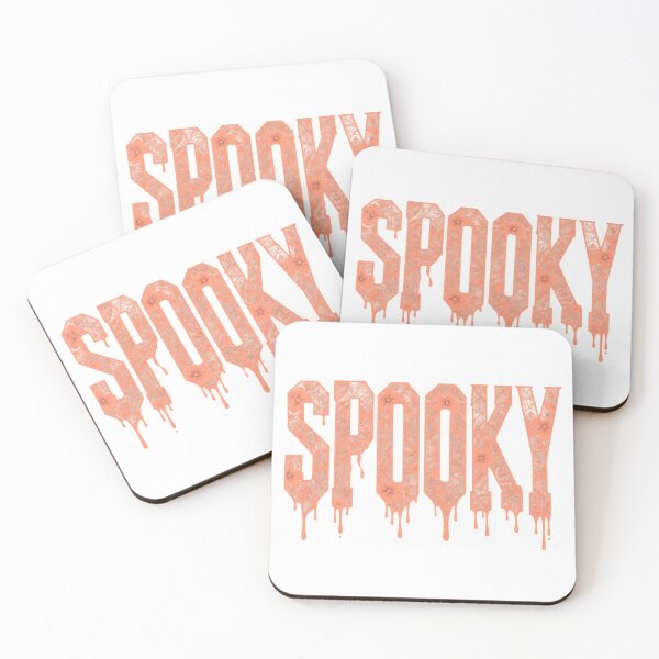 Item preview, Spooky Floral Lace Slime Dripping Orange Halloween Typography Art    designed and sold by DesignArtist.ia.