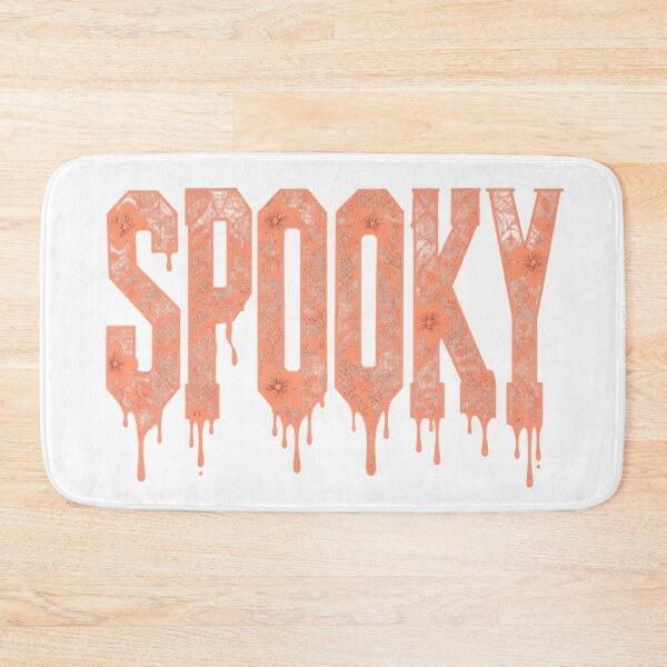 Item preview, Spooky Floral Lace Slime Dripping Orange Halloween Typography Art    designed and sold by DesignArtist.ia.