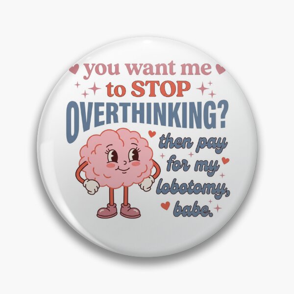 Item preview, You Want Me To Stop Overthinking Brain Vintage Cartoon Mental Health Sarcastic Graphic    designed and sold by raedattia.