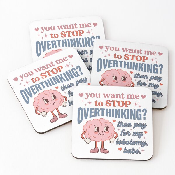 Item preview, You Want Me To Stop Overthinking Brain Vintage Cartoon Mental Health Sarcastic Graphic    designed and sold by raedattia.