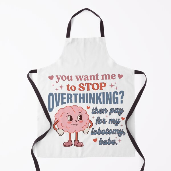 Item preview, You Want Me To Stop Overthinking Brain Vintage Cartoon Mental Health Sarcastic Graphic designed and sold by raedattia.