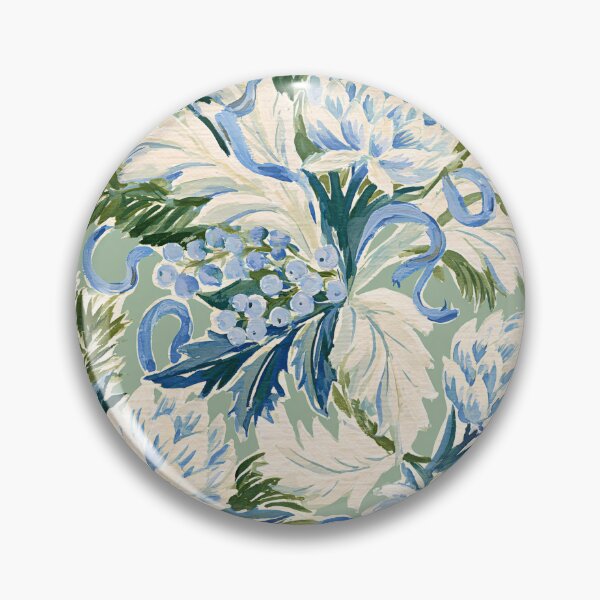 Artikelvorschau, Blaues botanisches Winterblumen-Aquarellmuster entworfen und verkauft von TheVintageEdit.