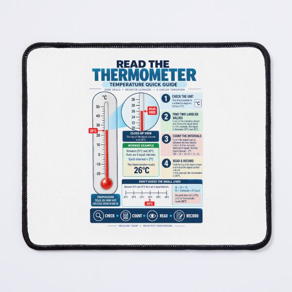 Item preview, How to Read a Thermometer | Celsius Temperature Quick Guide designed and sold by astersgraphics.