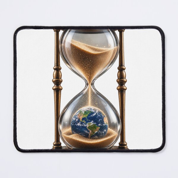 Item preview, Tiny Earth Inside a Giant Hourglass – Time, Planet & Humanity Surreal Design designed and sold by Prince Tripathi .