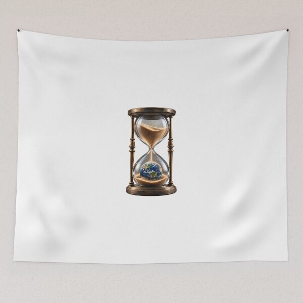 Item preview, Tiny Earth Inside a Giant Hourglass – Time, Planet & Humanity Surreal Design designed and sold by Prince Tripathi .